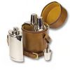 Daines and Hathaway English leather triple bar set of three flasks