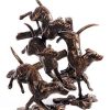 Bronze pack of hounds by Michael Simpson