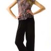 Lilac and black leopard top