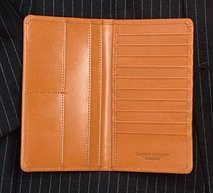 Long wallet in English bridle leather - CountryClubuk