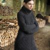 In-vogue style statement: fabulous long, cowl neck tunic and sweater dress