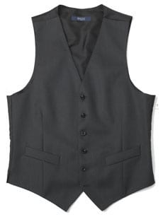Fine wool formal vest (waistcoat) to match formal tailcoat and trousers: dark grey, 460g (16oz)
