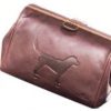 Members' favourite Italian leather Labrador wash bag by Tyler & Tyler