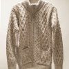 One of the top knits for men this season: Westend's Aran zipped cardigan in merino wool