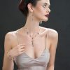 The Angel Falls: semi-precious gems and 14ct gold: Set of necklace, earrings and bracelet
