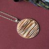 Fabulous Bas-Fond Sautoir Necklace in sterling silver and mother-of pearl