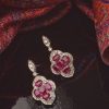 New Hatton Garden Collection: Precious Burmese ruby, diamond and 18ct white gold earrings