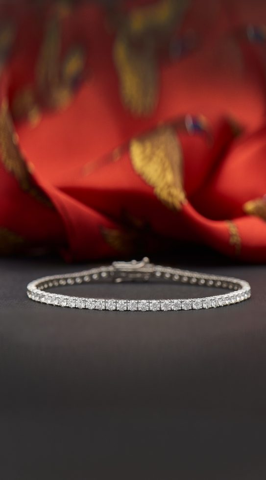 Gold Hollow Tube Link Diamond Bracelet – Firstpeoplesjewelers.com