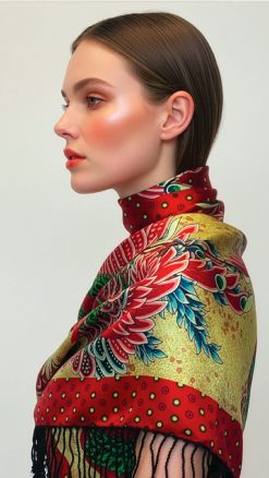 Born of flame and legend—art reborn in silk: Katsushika Hokusai: ‘Phoenix’, reimagined in a pure silk satin stole by Fox & Chave
