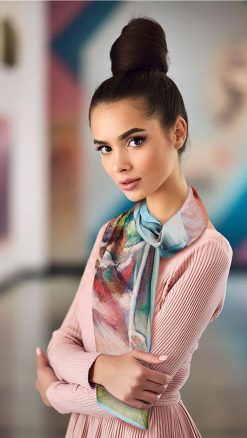 Fox & Chave Ballerinas Silk Scarf: fine art by French artist Edgar Degas creates the perfect, elegant floaty summer stole in high quality silk chiffon with hand rolled hems