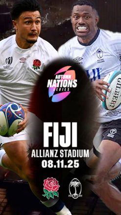 International Rugby: see England v Fiji in sell-out Autumn Nations Series at Twickenham: Saturday, November 8, 2025: Category One tickets available now: sold out