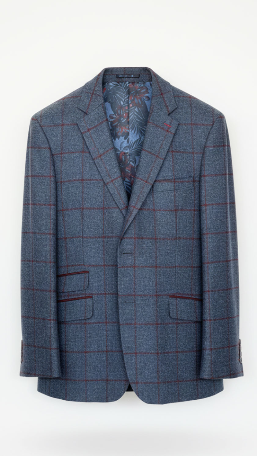 Gurteen jacket in Abraham Moon grey herringbone wool at CountryClubuk