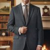 Gurteen Jacket in Grey Wool Tweed with Blue Overcheck at CountryClubuk best price