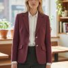 Magee Sarah Jacket in pink wool tweed herringbone – women’s tailored blazer CountryClubuk