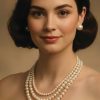 Pearl, diamond and gold three-strand Cascada Necklace at CountryClubuk