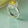Hatton Garden Natural Yellow Sapphire and Diamond Ring Ring at CountryClubuk