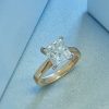 Princess cut diamond solitaire ring made in Hatton Garden by master jewellers, available at CountryClubuk Members' exclusive prices.