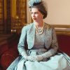 Queen Elizabeth II wearing a pale blue evening ensemble, featured in the exhibition ‘Queen Elizabeth II: Her Life in Style’ at Buckingham Palace with Private View on 22 June 2026 with CountryClubuk.
