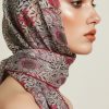 William Morris Bourne silk chiffon stole by Fox & Chave, featuring romantic Arts and Crafts floral patterns in flowing, lightweight silk