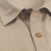 Close-up of Viyella Aerolite cellular mesh knit fabric - cinnamon colour available at CountryClubuk best price