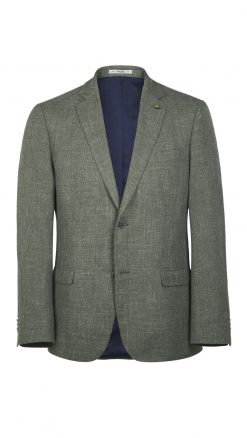 Magee 1866 Westport Blazer in rich minke brown pure cotton basket weave – front view