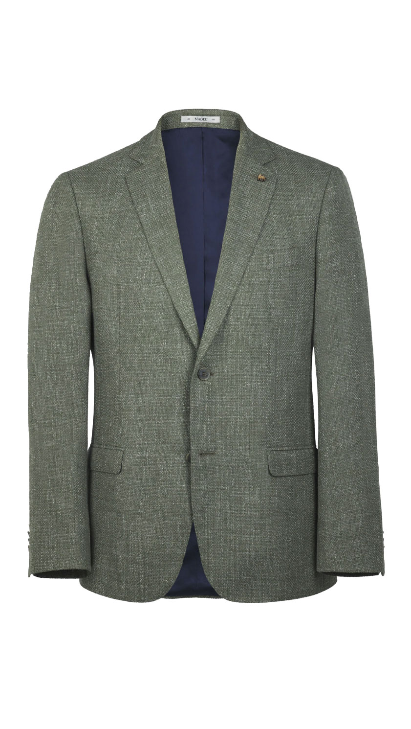 Magee 1866 Westport Blazer in rich minke brown pure cotton basket weave – front view